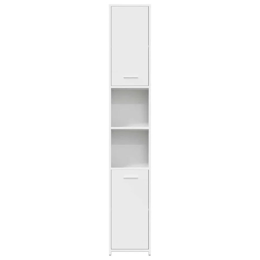 Armoire de salle de bain Blanc 30x30x183,5 cm Bois d'ingénierie - 6