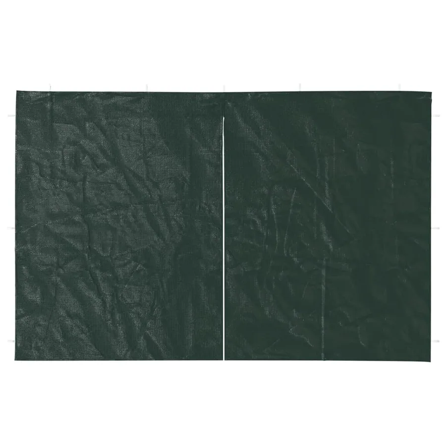 Paroi de tente réception 2 pcs avec fermeture éclair PE Vert - 3