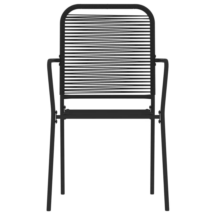 Ensemble à manger de jardin 7 pcs Noir - 4