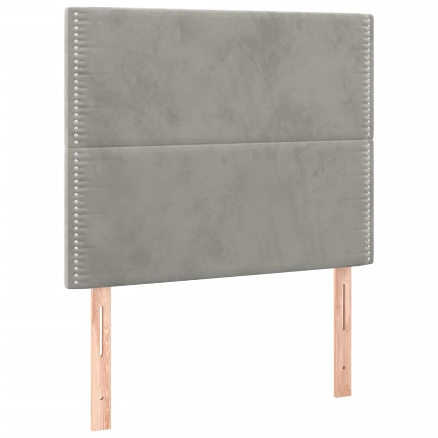 Sommier à lattes de lit et matelas Gris clair 100x200cm Velours - 6