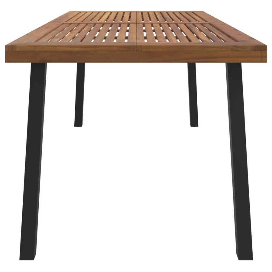 Table de jardin 200x100x75 cm bois d'acacia solide - 4