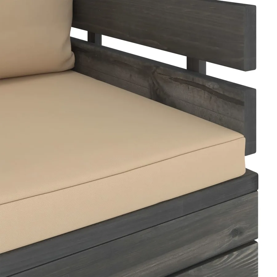 Fauteuil de jardin avec coussins Bois de pin - 6