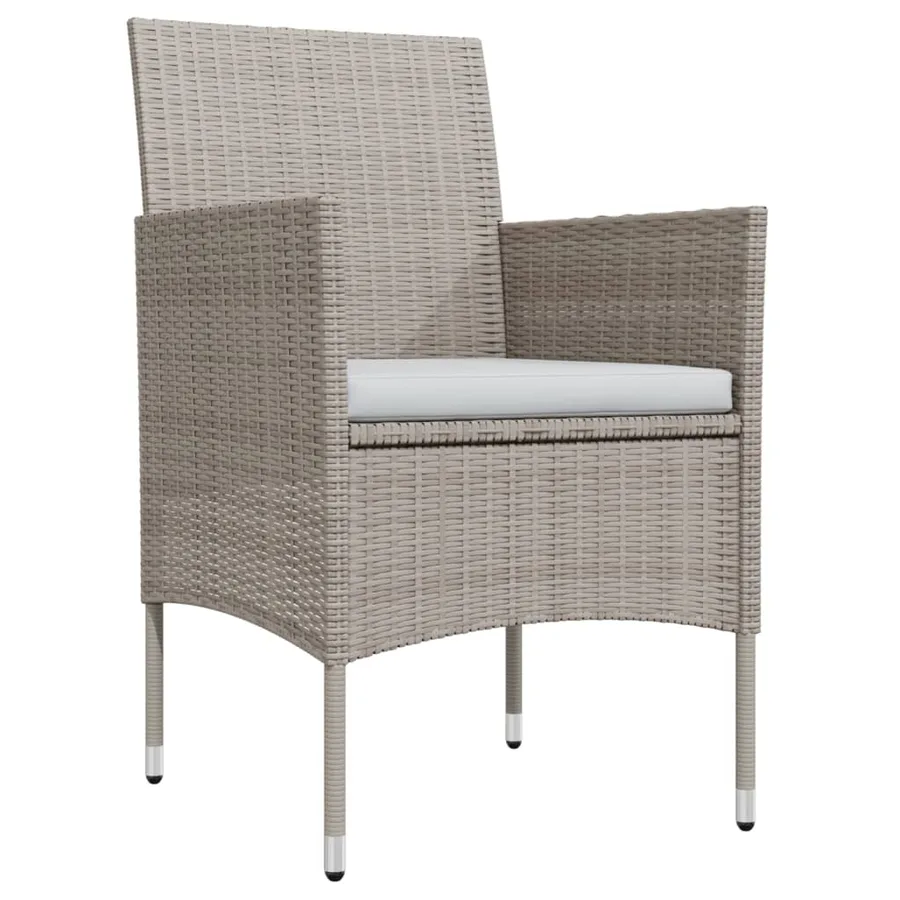 Ensemble à manger de jardin coussins 9 pcs Beige/noir - 3
