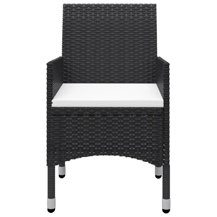 Ensemble à manger de jardin 3 pcs Noir - 7