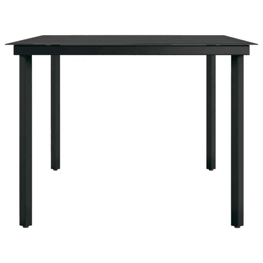 Ensemble à manger de jardin 9 pcs Noir - 7