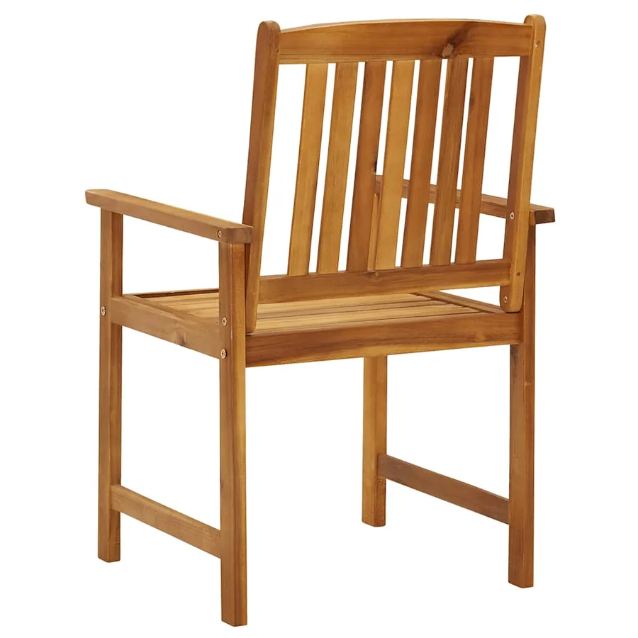 Chaises de jardin lot de 8 Bois d'acacia solide - 3