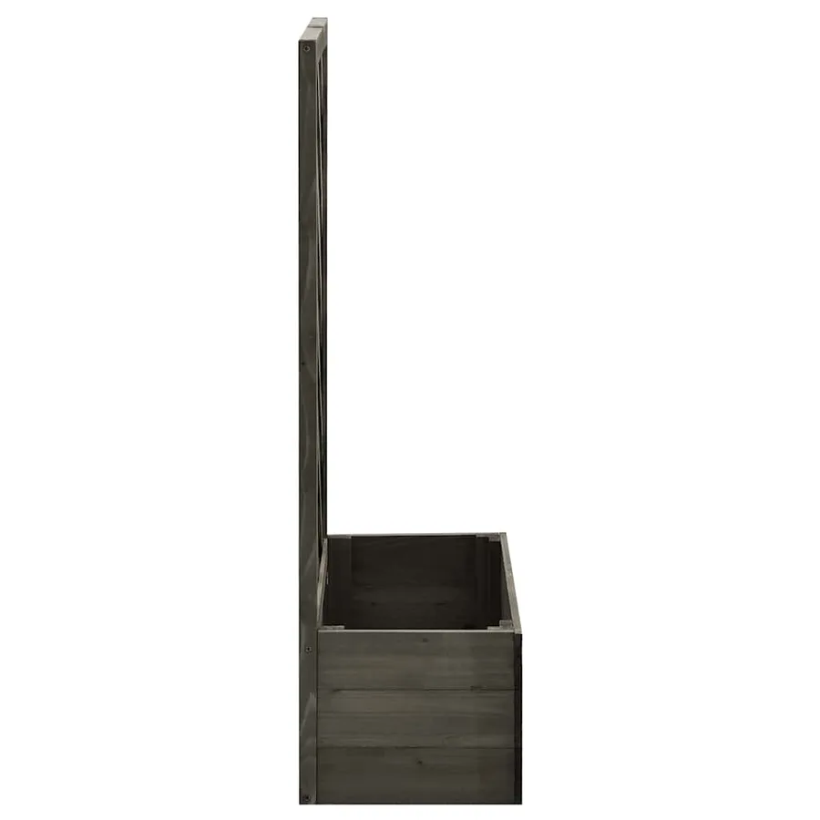 Jardinière à treillis de jardin Gris 50x25x90 cm Bois de sapin - 3