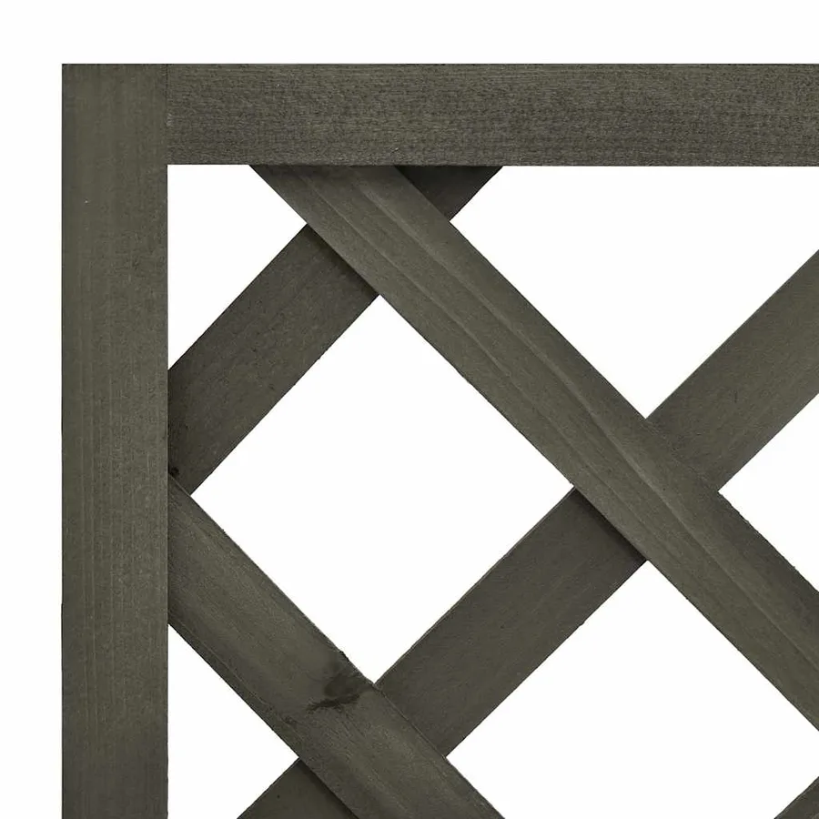Jardinière à treillis de jardin Gris 50x25x90 cm Bois de sapin - 5