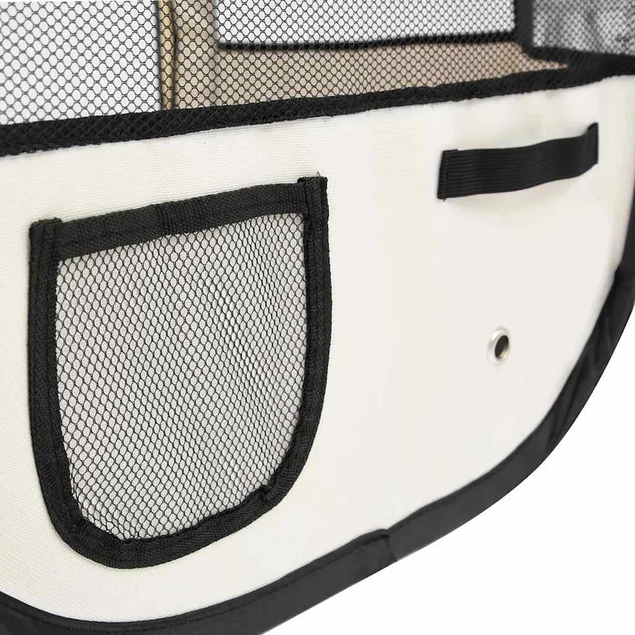 Parc pliable pour chien avec sac de transport Bleu 145x145x61cm - 8