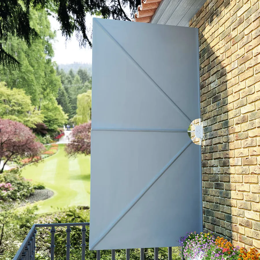 Auvent latéral pliable de terrasse Gris 300 x 150 cm - 4