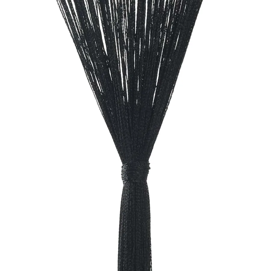 Rideau en fils 2 pcs 140 x 250 cm Noir - 6