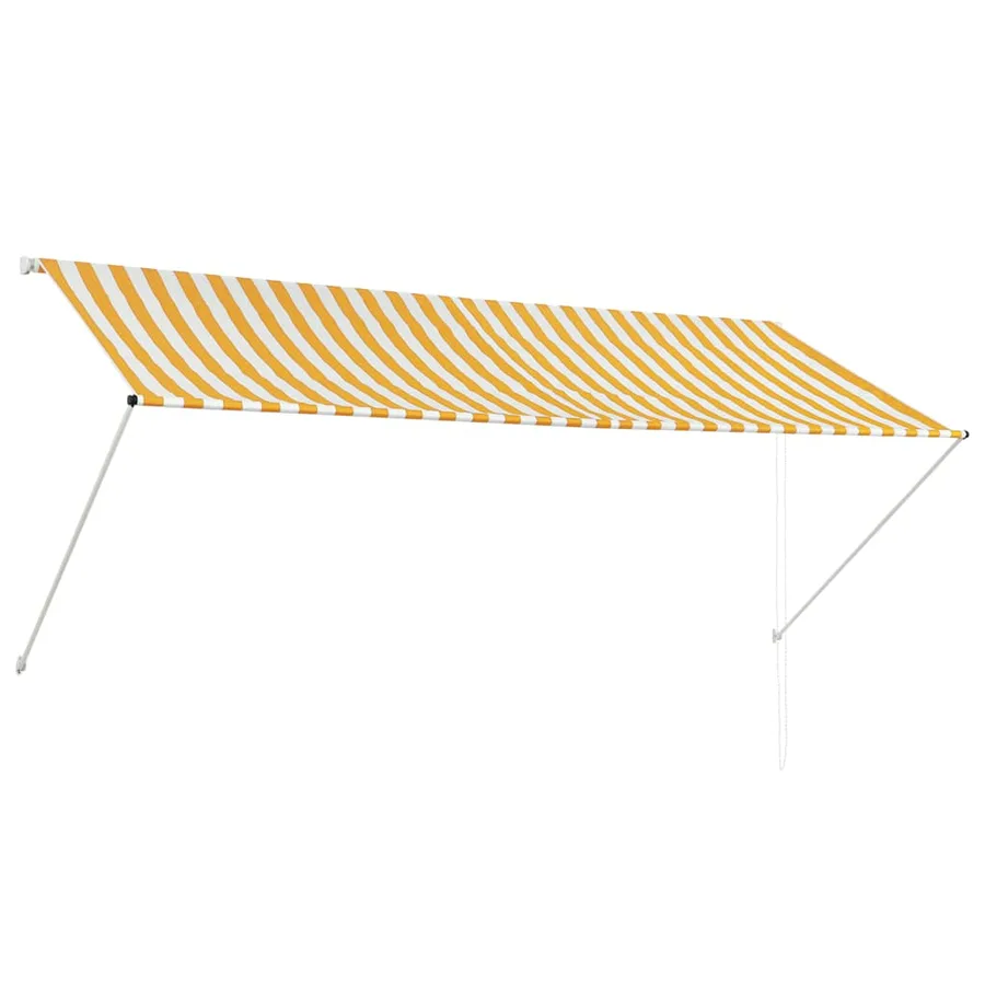 Auvent rétractable 300x150 cm Jaune et blanc - 2