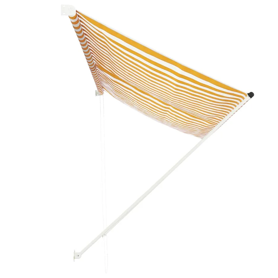 Auvent rétractable 300x150 cm Jaune et blanc - 3