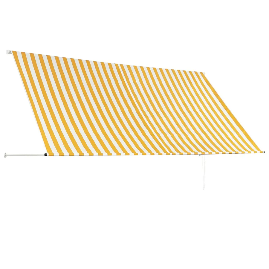 Auvent rétractable 300x150 cm Jaune et blanc - 4