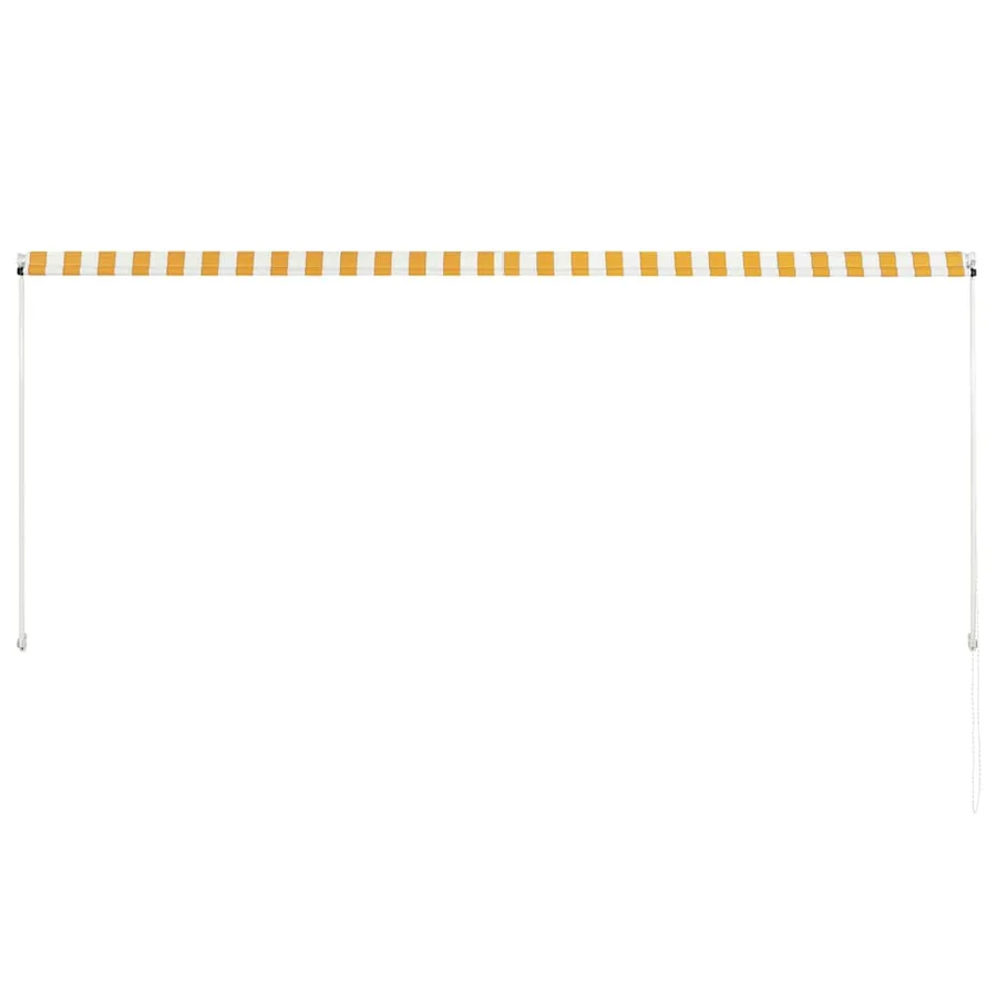 Auvent rétractable 300x150 cm Jaune et blanc - 5