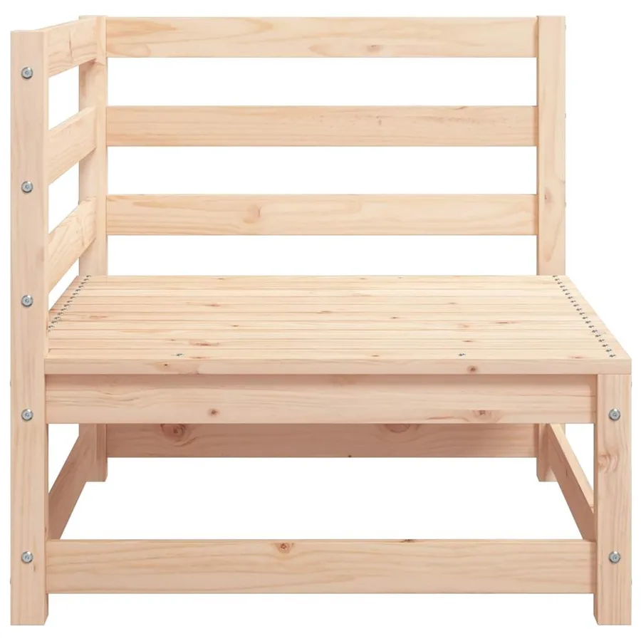Canapé d'angle de jardin avec coussins gris Bois de pin massif - 4