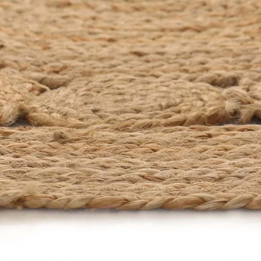Tapis Jute design tressé 90 cm rond - 2