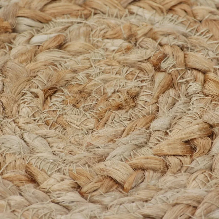 Tapis Jute design tressé 90 cm rond - 4