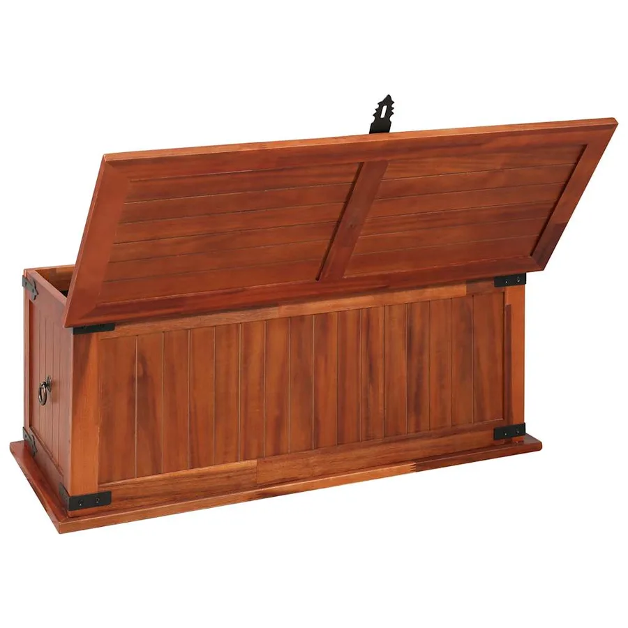 Coffre de rangement 90x45x40 cm Bois d'acacia solide - 7