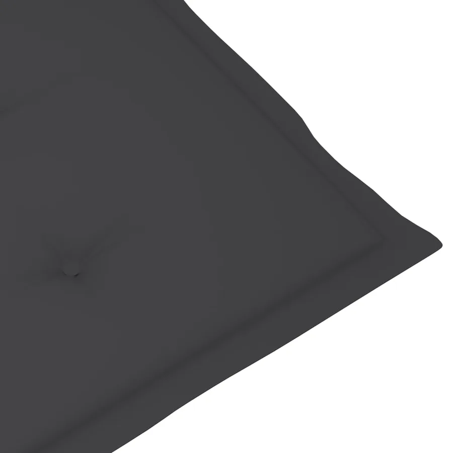 Chaises de jardin lot de 4 avec coussins anthracite Teck solide - 9