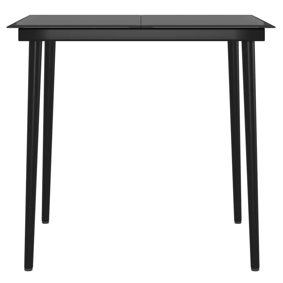 Ensemble à manger de jardin avec coussins 3 pcs Marron et noir - 6