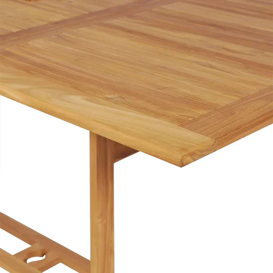 Ensemble à manger de jardin 9 pcs Bois de teck massif - 4