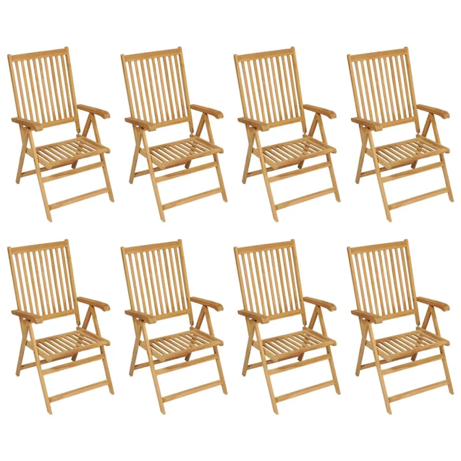 Ensemble à manger de jardin 9 pcs Bois de teck massif - 5