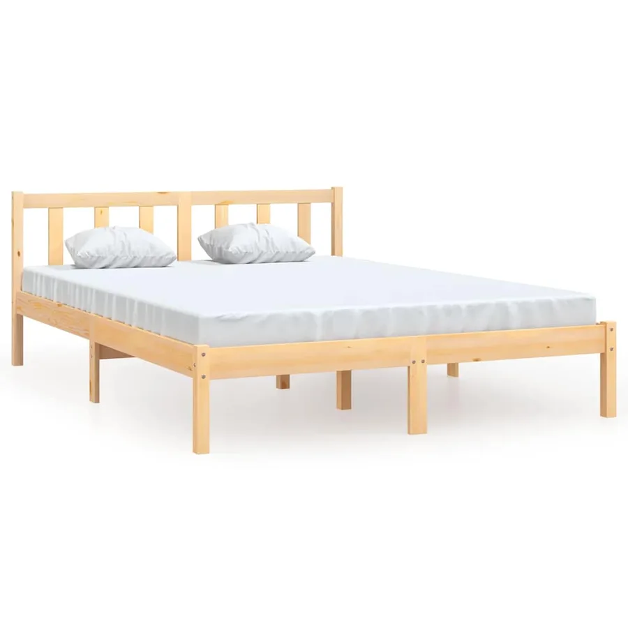 Cadre de lit sans matelas bois massif 160x200 cm - 2