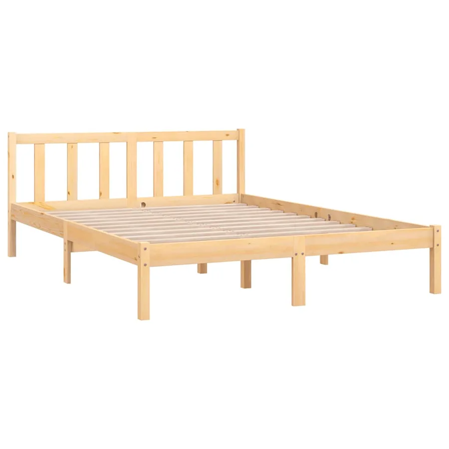 Cadre de lit sans matelas bois massif 160x200 cm - 3