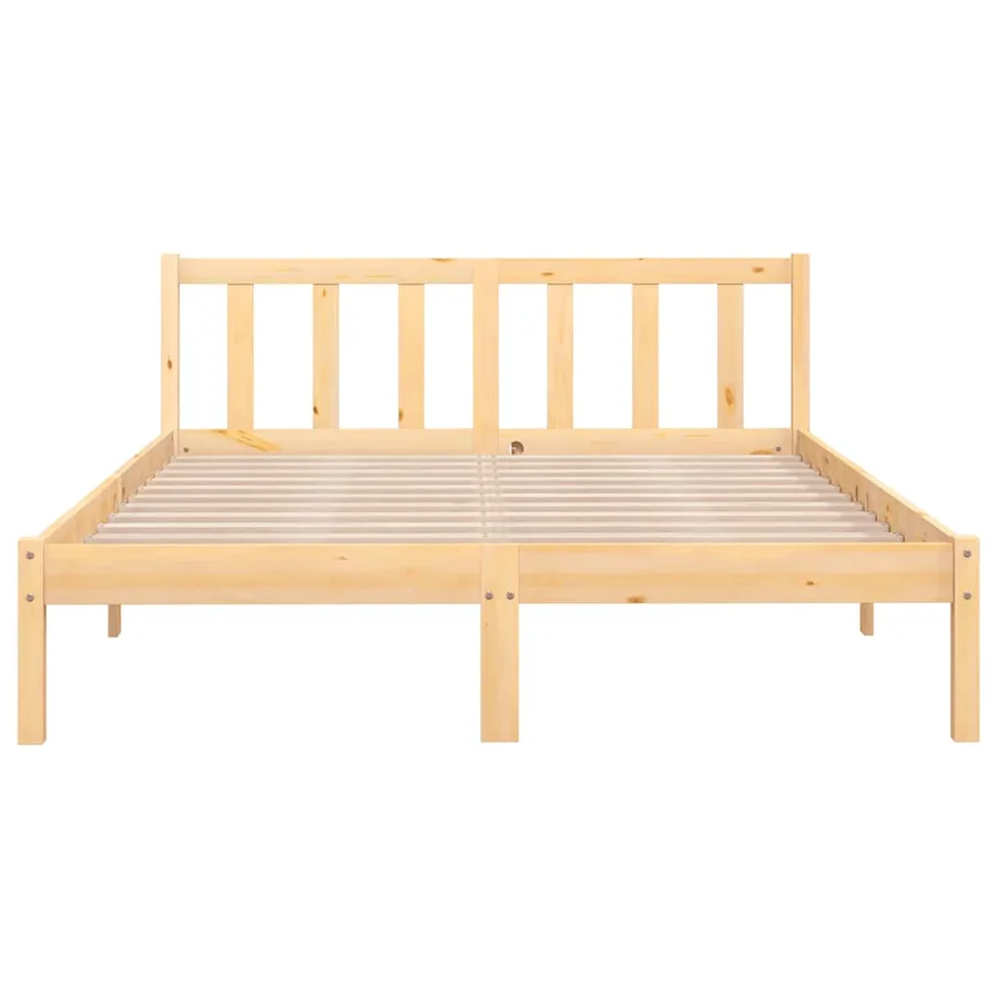 Cadre de lit sans matelas bois massif 160x200 cm - 4