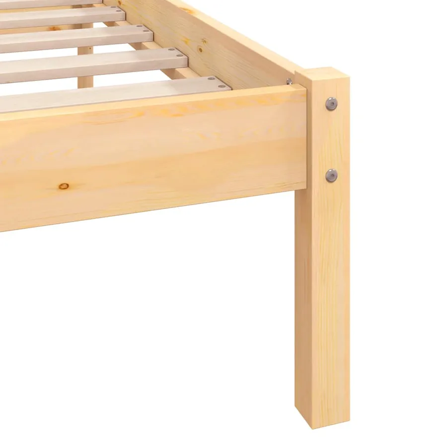Cadre de lit sans matelas bois massif 160x200 cm - 8