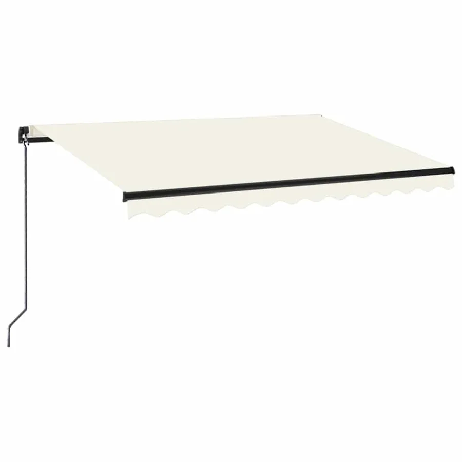 Auvent manuel rétractable 350x250 cm Crème - 2