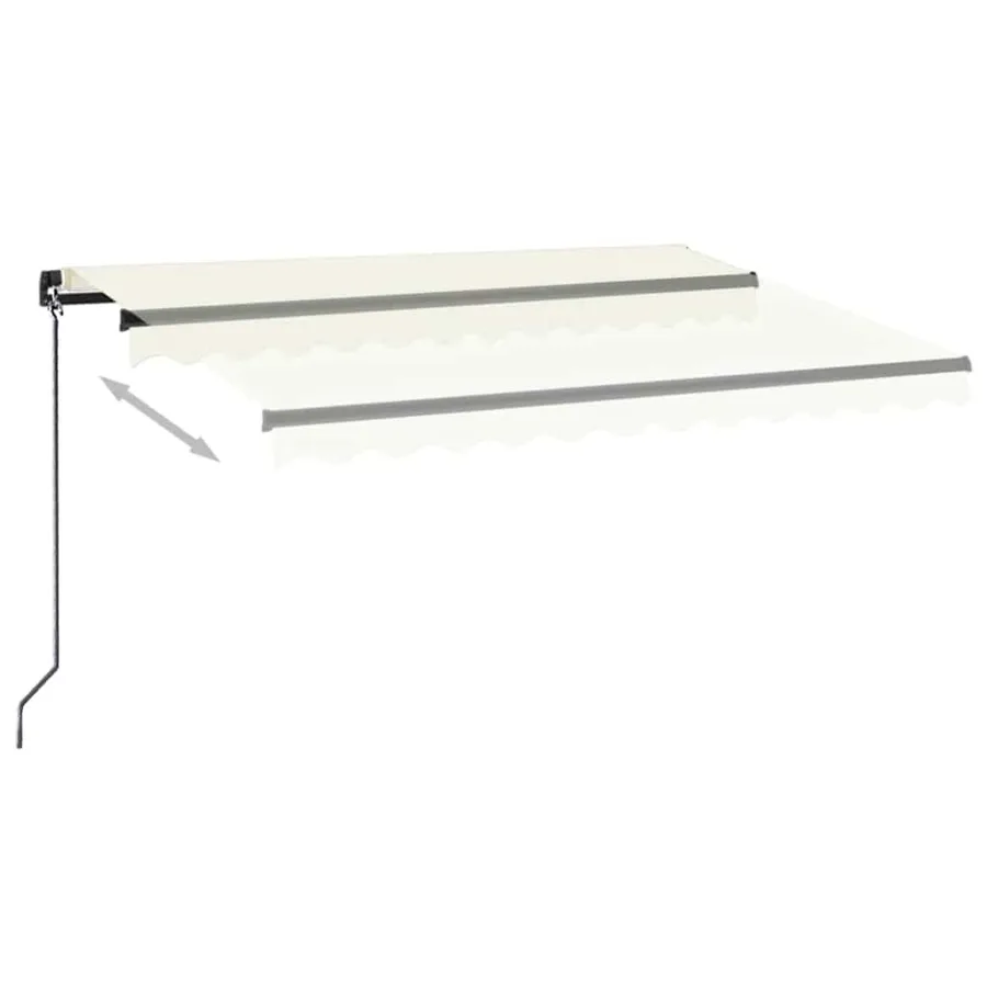 Auvent manuel rétractable 350x250 cm Crème - 4