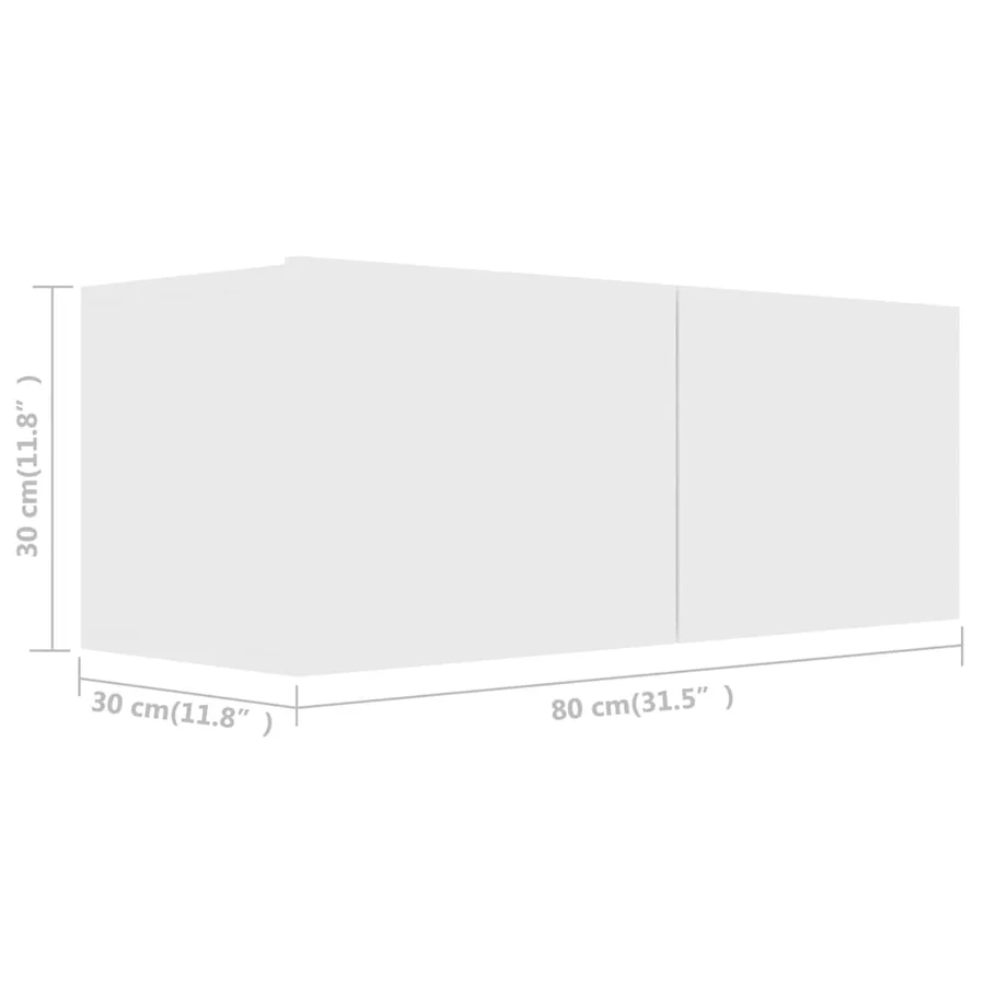 Ensemble de meubles TV 2 pcs Blanc Bois d'ingénierie - 6