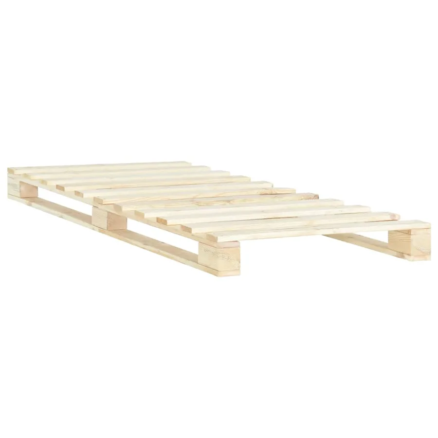 Cadre de lit de palette sans matelas 90x200 cm bois pin massif - 2