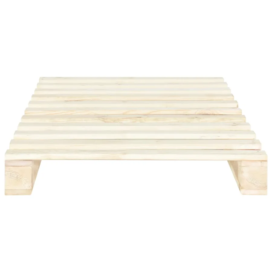 Cadre de lit de palette sans matelas 90x200 cm bois pin massif - 4