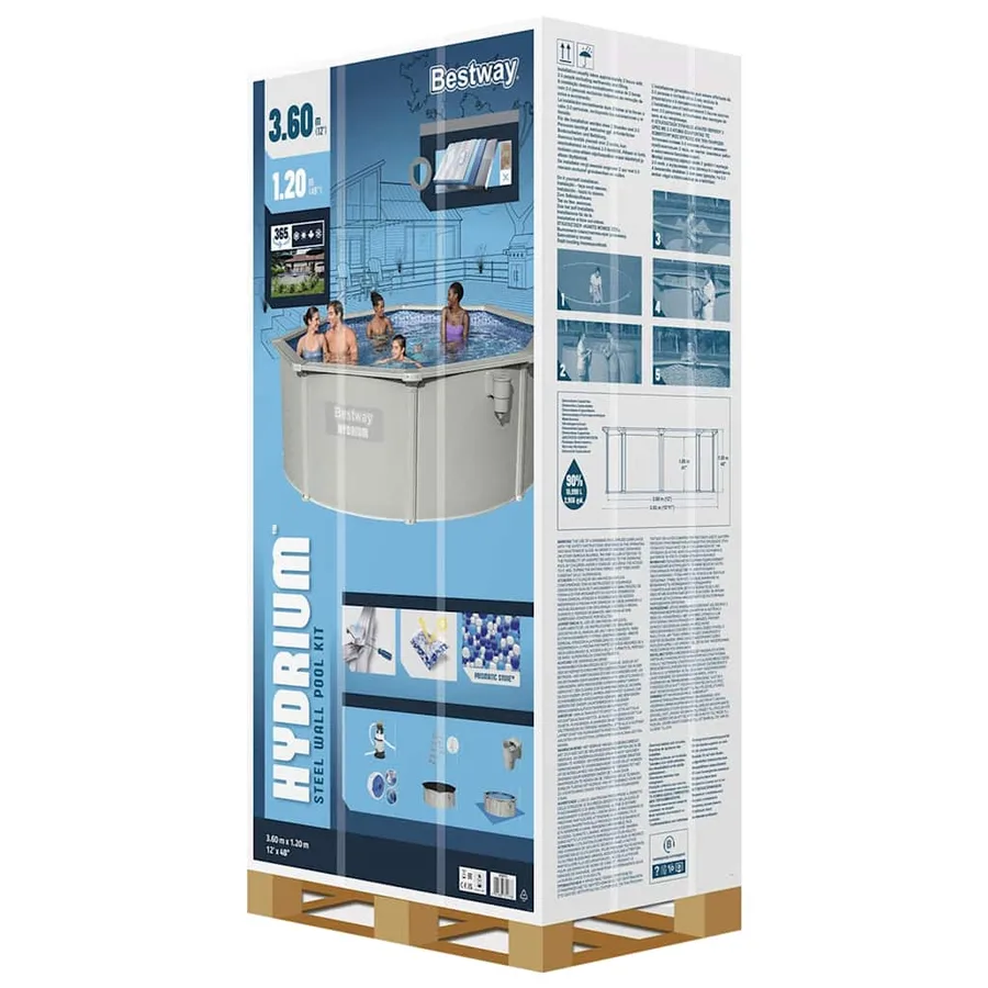 Bestway Piscine encadrée hors sol ronde Hydrium 360x120 cm - 10