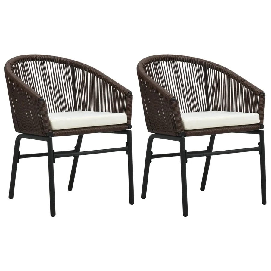 Ensemble à manger de jardin 3 pcs Marron - 3