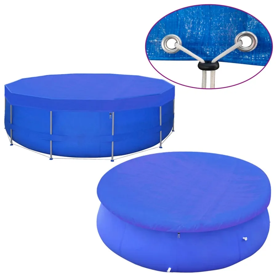 Couvertures de piscine 2 pcs PE Ronde 540 cm 90 g/m² - 4