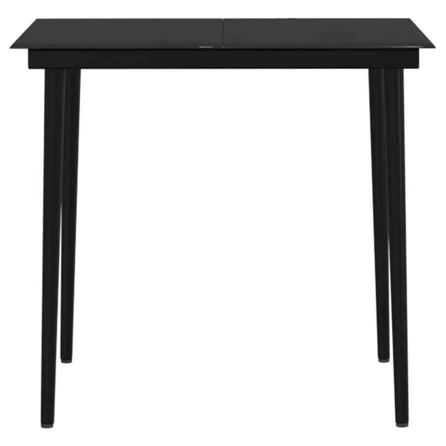 Ensemble à manger de jardin avec coussins 3 pcs noir - 6