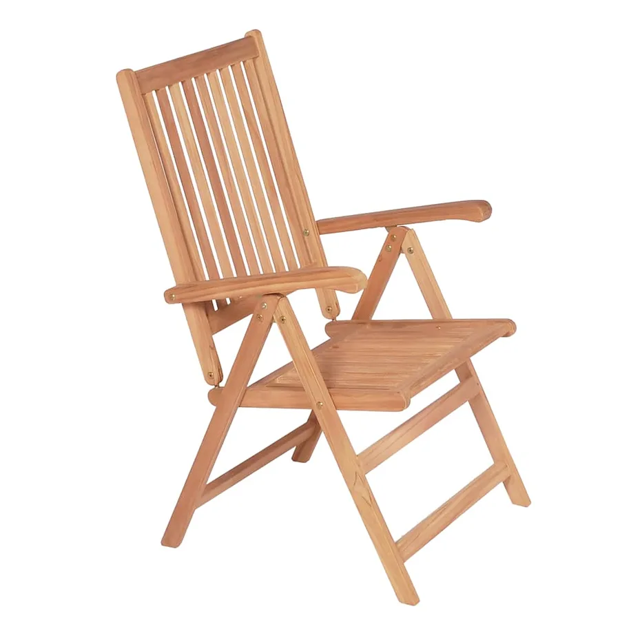 Chaises inclinables de jardin lot de 6 Bois de teck solide - 4
