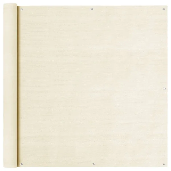 Écran de balcon Crème 120x600 cm PEHD