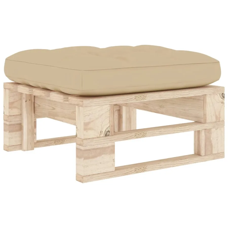 Pouf palette de jardin bois de pin imprégné - 2