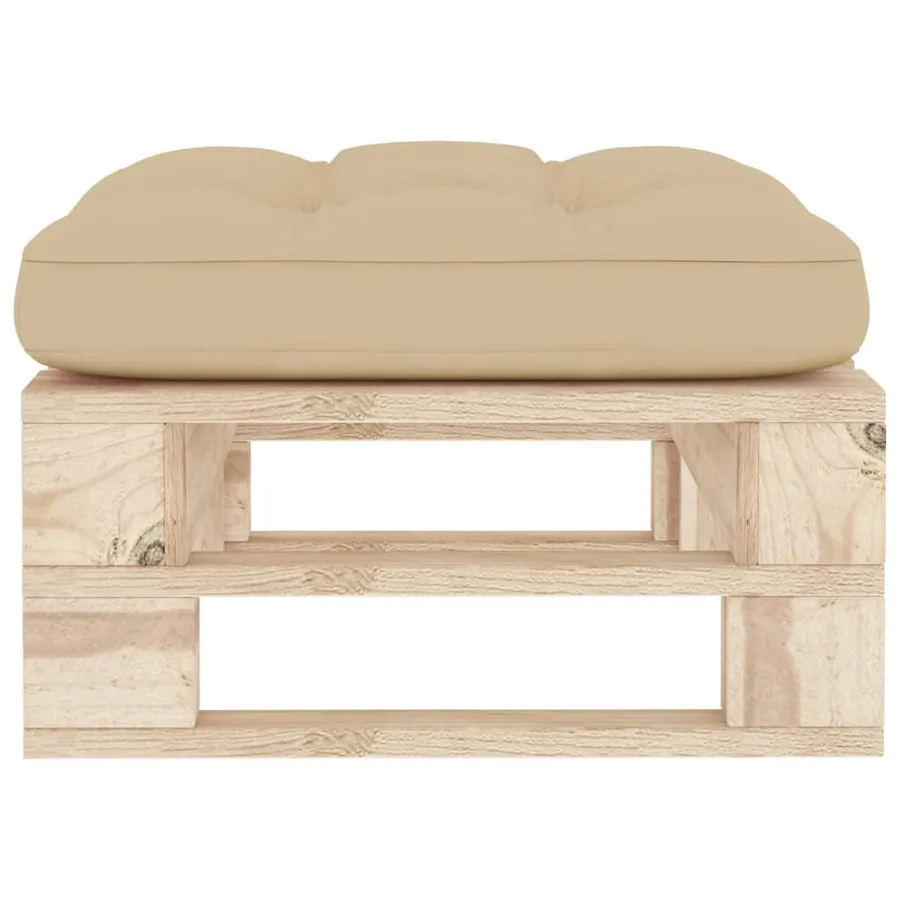 Pouf palette de jardin bois de pin imprégné - 3