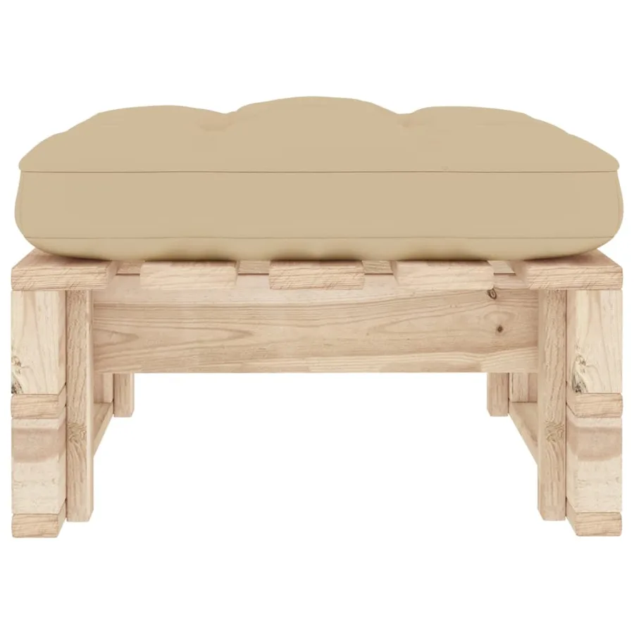 Pouf palette de jardin bois de pin imprégné - 4