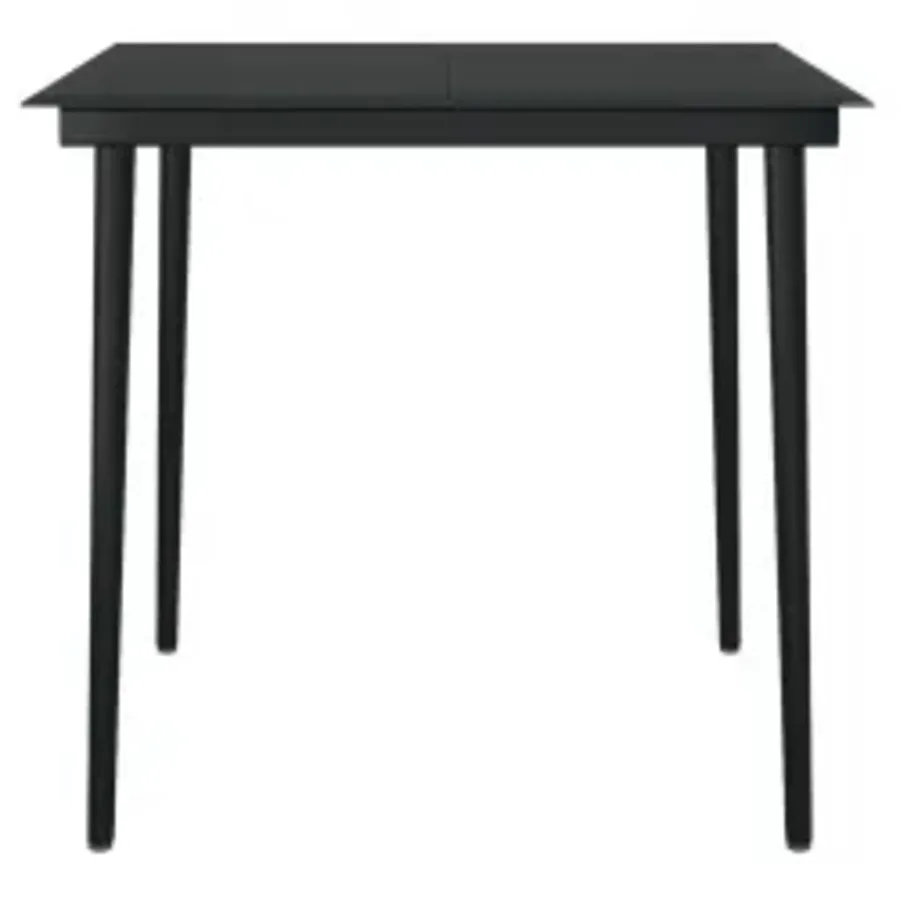 Ensemble à manger de jardin avec coussins 5 pcs Noir - 6
