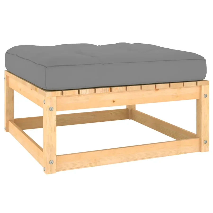 Salon de jardin 8 pcs avec coussins Bois de pin massif - 6