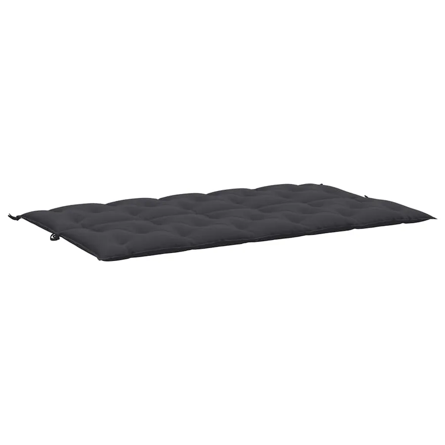 Coussin de banc de jardin noir 180x(50+50)x7 cm tissu oxford - 5