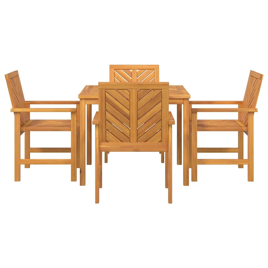 Ensemble de salle à manger pour jardin 5 pc Marron - 7