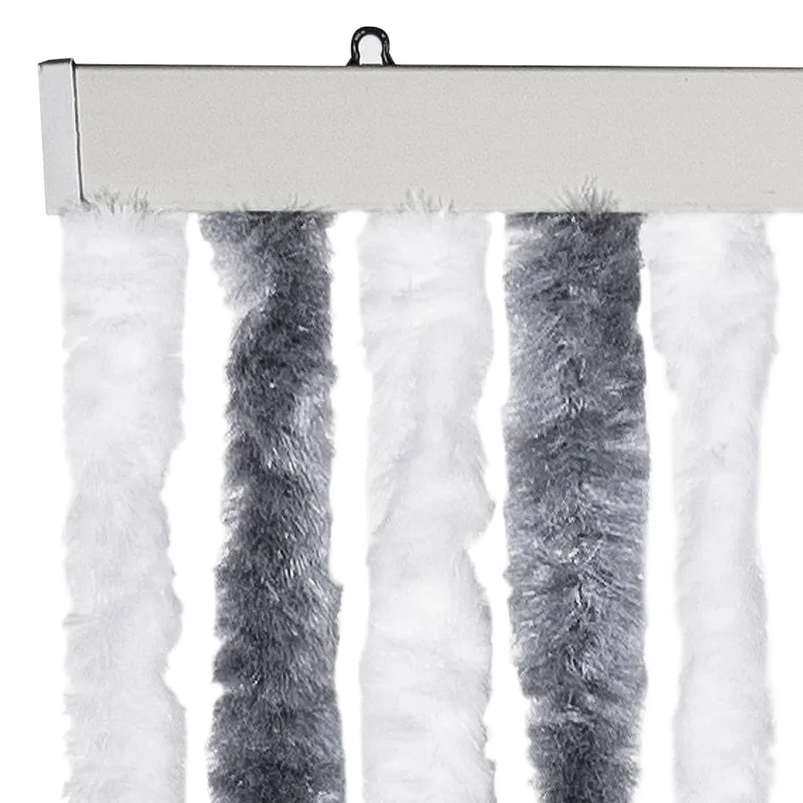 Moustiquaire Gris et blanc 90x200 cm Chenille - 4